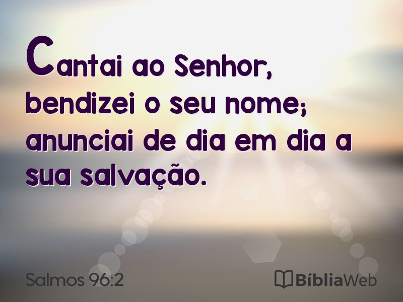 Salmos 96:2 em imagem para compartilhar