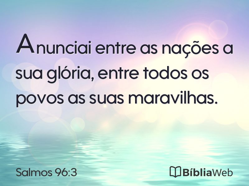 Salmos 96:3 em imagem para compartilhar
