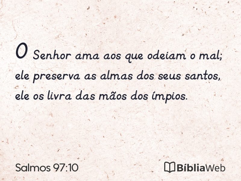 Salmos 97:10 em imagem para compartilhar