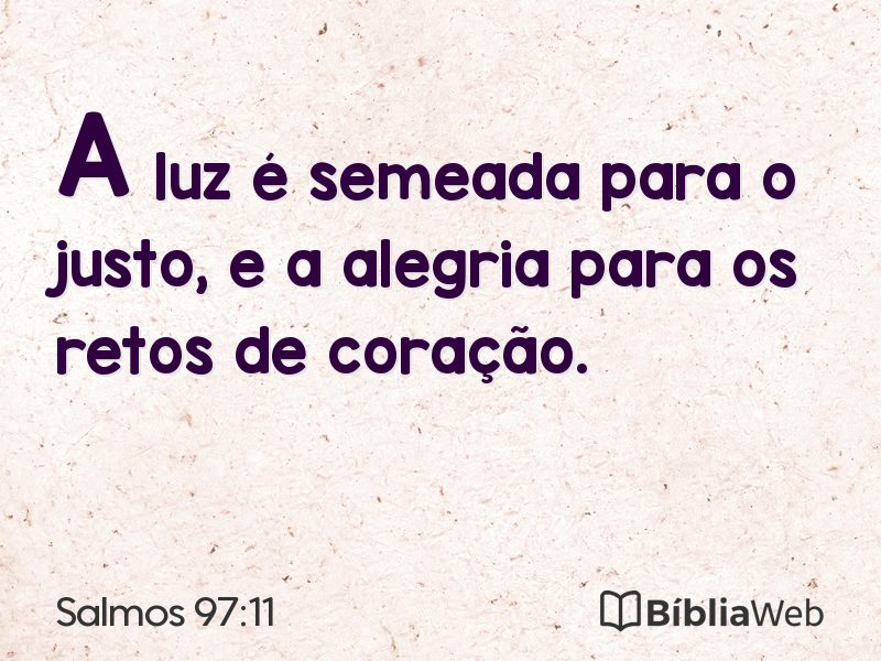 Salmos 97:11 em imagem para compartilhar