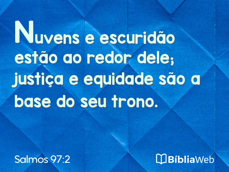 Salmos 97:2 em imagem para compartilhar