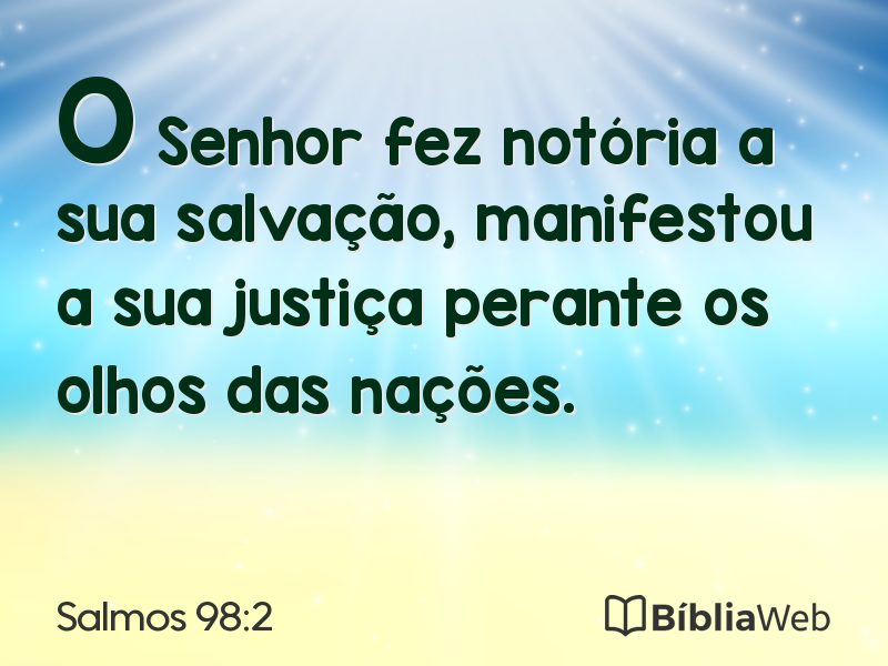 Salmos 98:2 em imagem para compartilhar