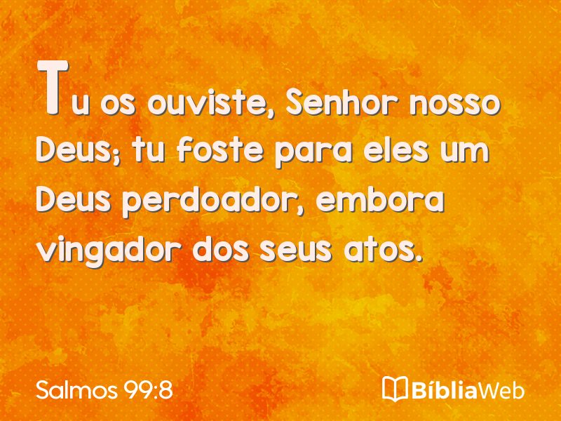 Salmos 99:8 em imagem para compartilhar