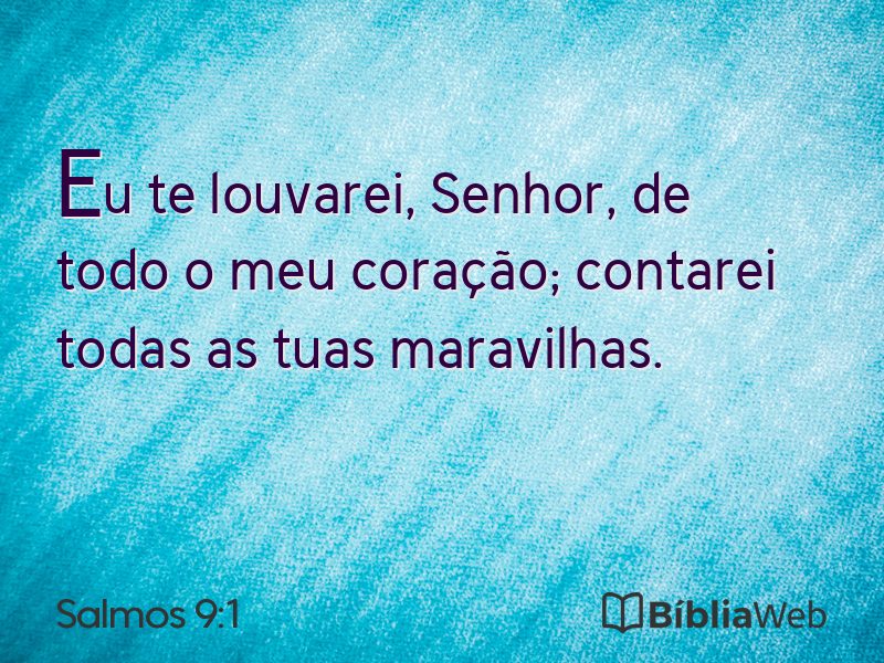 Salmos 9:1 em imagem para compartilhar
