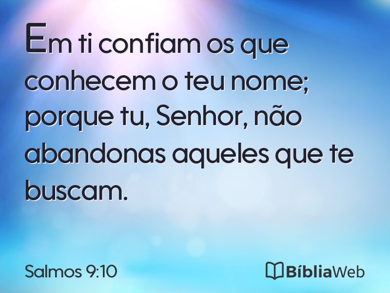 Salmos 9:10 em imagem para compartilhar