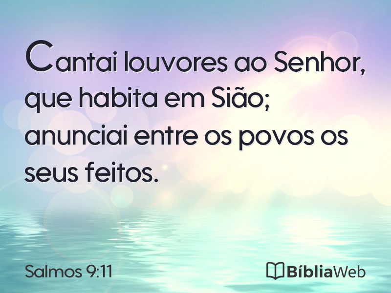 Salmos 9:11 em imagem para compartilhar