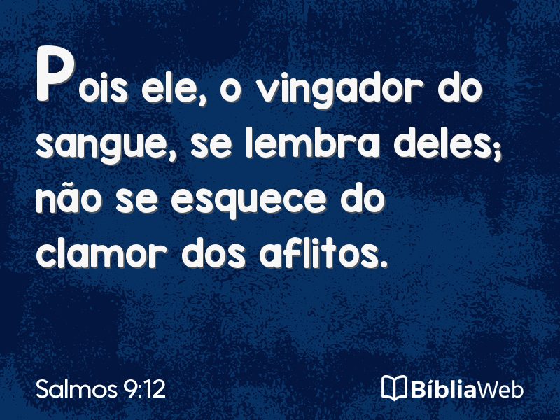 Salmos 9:12 em imagem para compartilhar