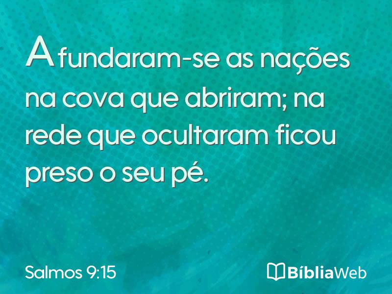 Salmos 9:15 em imagem para compartilhar