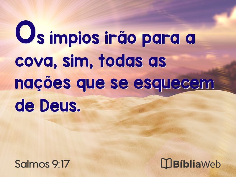 Salmos 9:17 em imagem para compartilhar