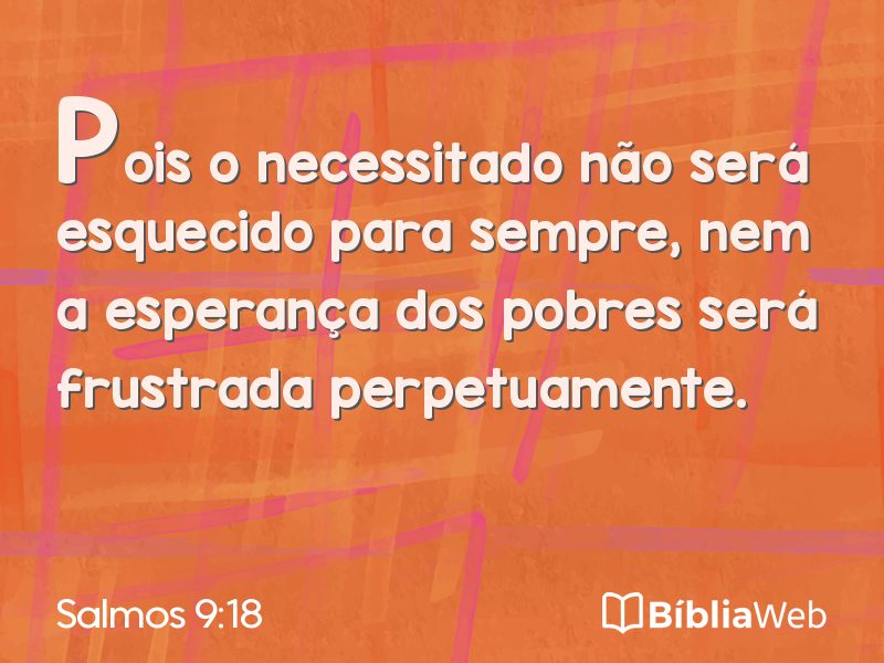 Salmos 9:18 em imagem para compartilhar