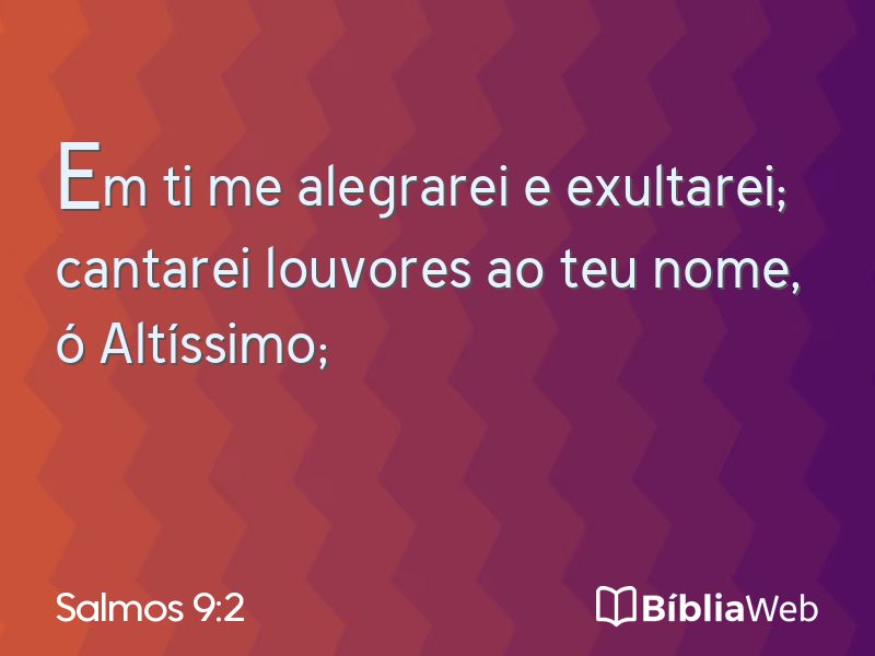 Salmos 9:2 em imagem para compartilhar