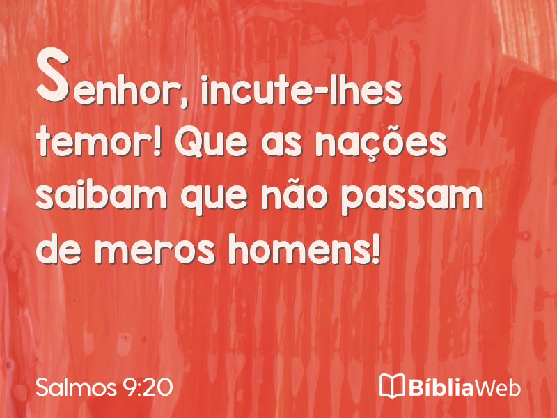 Salmos 9:20 em imagem para compartilhar