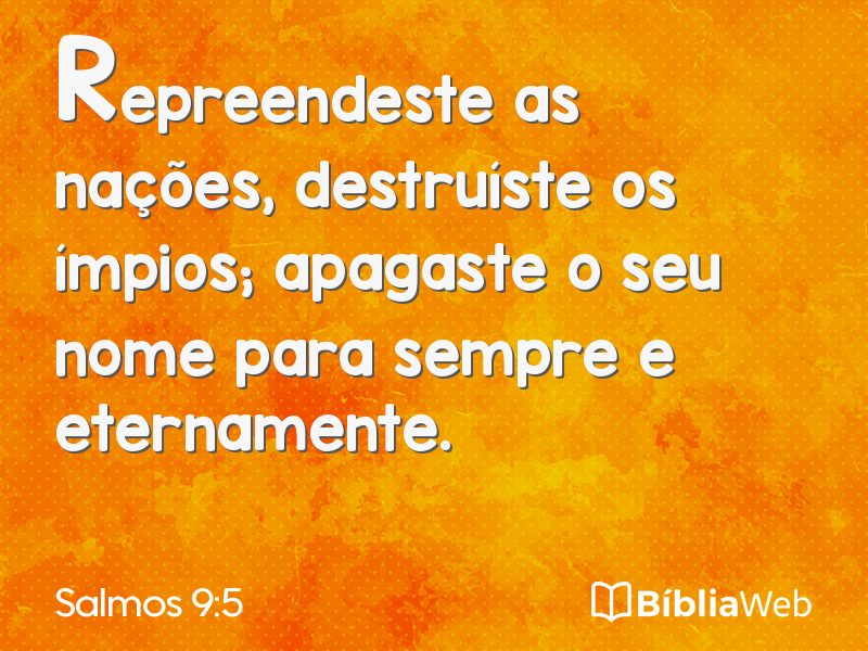 Salmos 9:5 em imagem para compartilhar