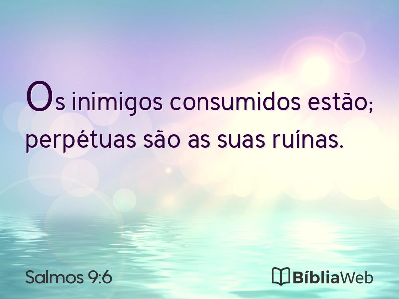 Salmos 9:6 em imagem para compartilhar