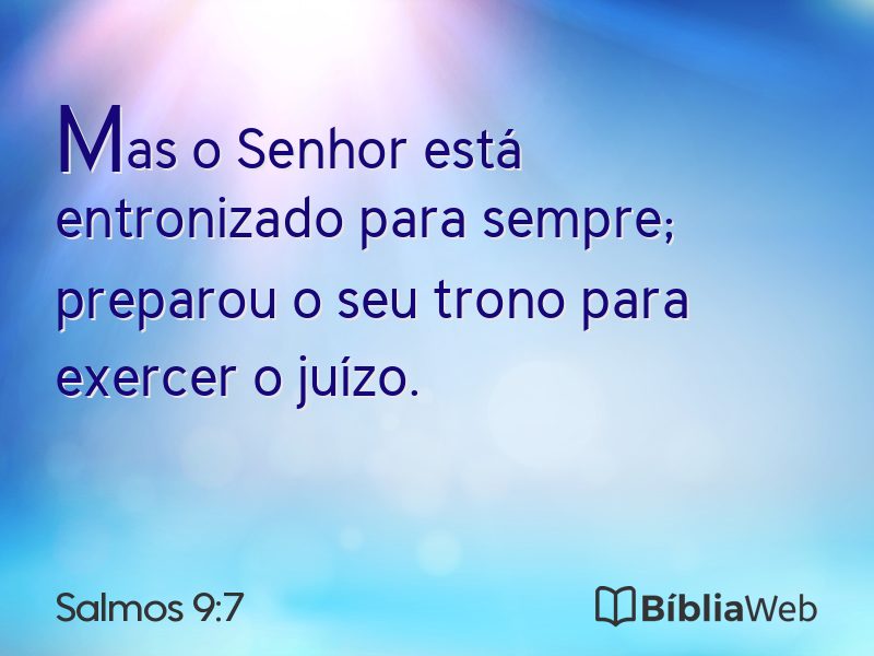 Salmos 9:7 em imagem para compartilhar