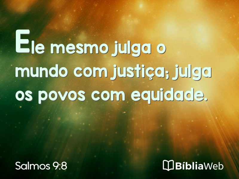 Salmos 9:8 em imagem para compartilhar