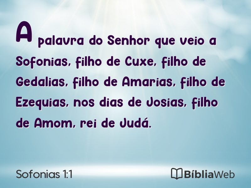 Sofonias 1:1 em imagem para compartilhar