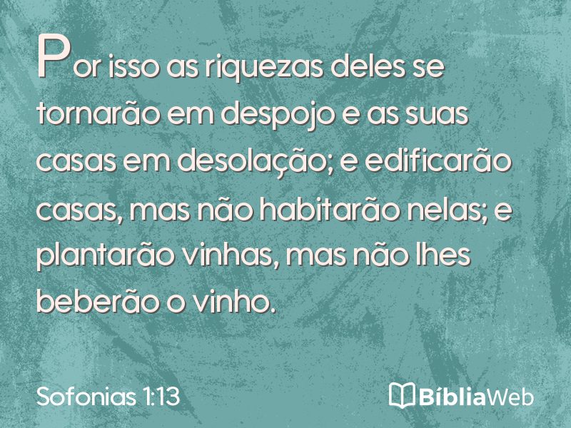 Sofonias 1:13 em imagem para compartilhar