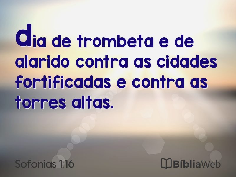Sofonias 1:16 em imagem para compartilhar