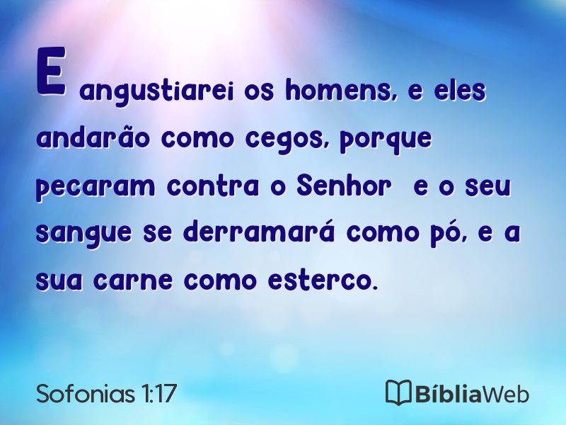 Sofonias 1:17 em imagem para compartilhar