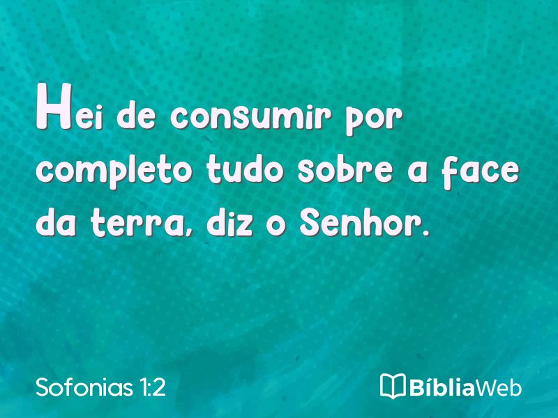 Sofonias 1:2 em imagem para compartilhar