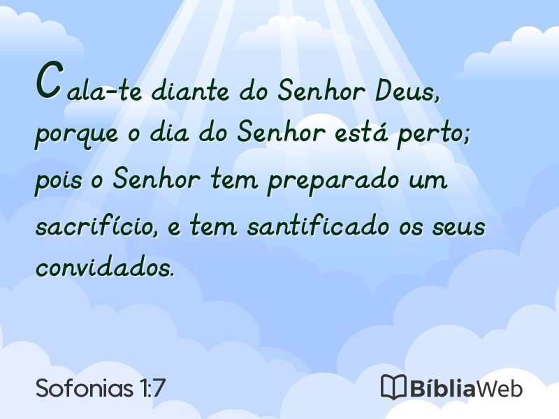 Sofonias 1:7 em imagem para compartilhar