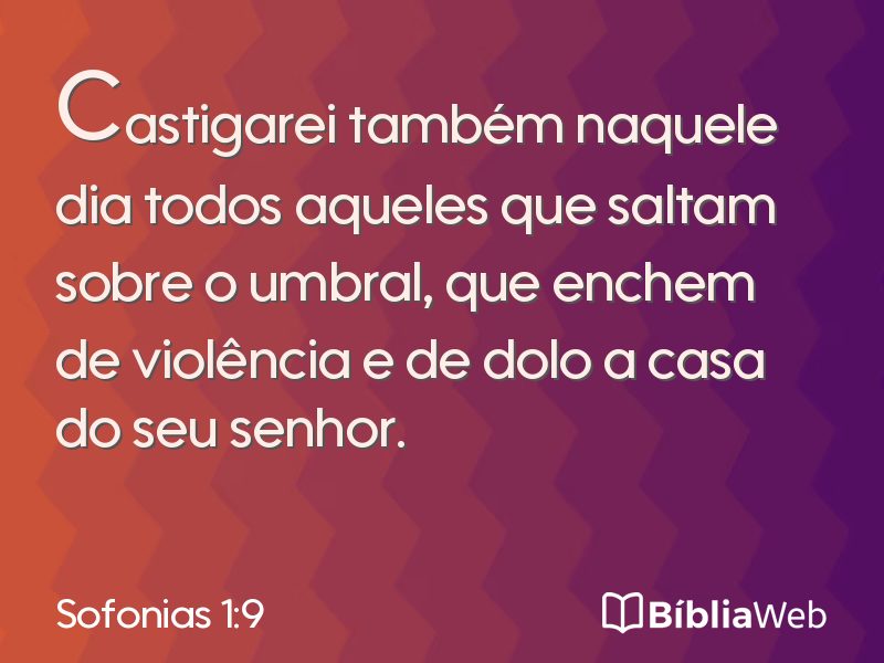 Sofonias 1:9 em imagem para compartilhar