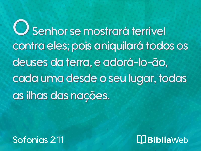 Sofonias 2:11 em imagem para compartilhar