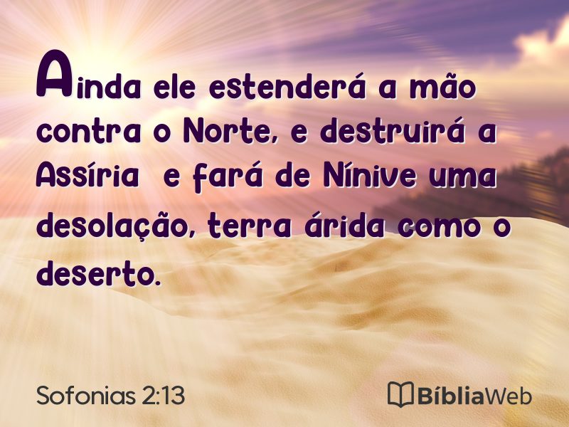 Sofonias 2:13 em imagem para compartilhar
