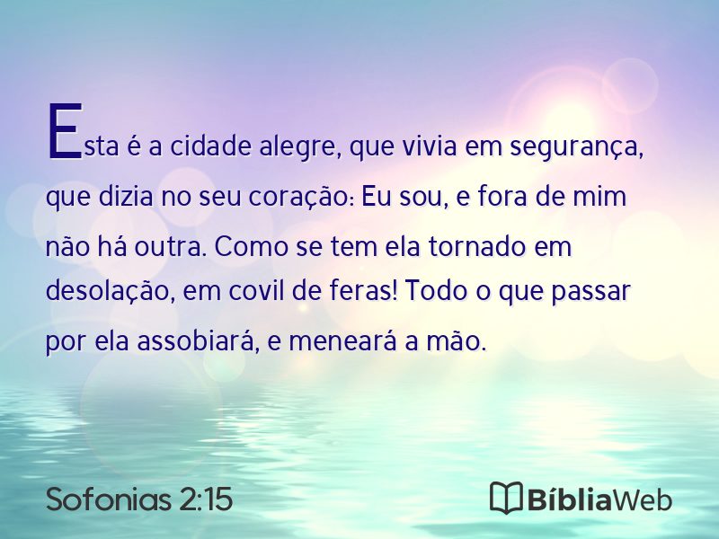 Sofonias 2:15 em imagem para compartilhar