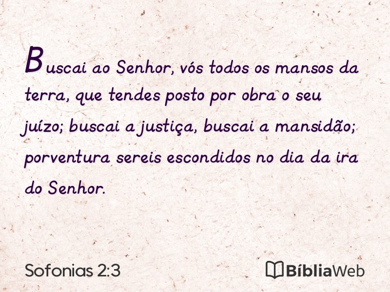 Sofonias 2:3 em imagem para compartilhar