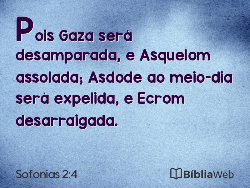 Sofonias 2:4 em imagem para compartilhar