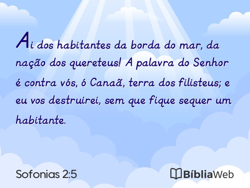 Sofonias 2:5 em imagem para compartilhar