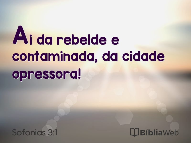 Sofonias 3:1 em imagem para compartilhar