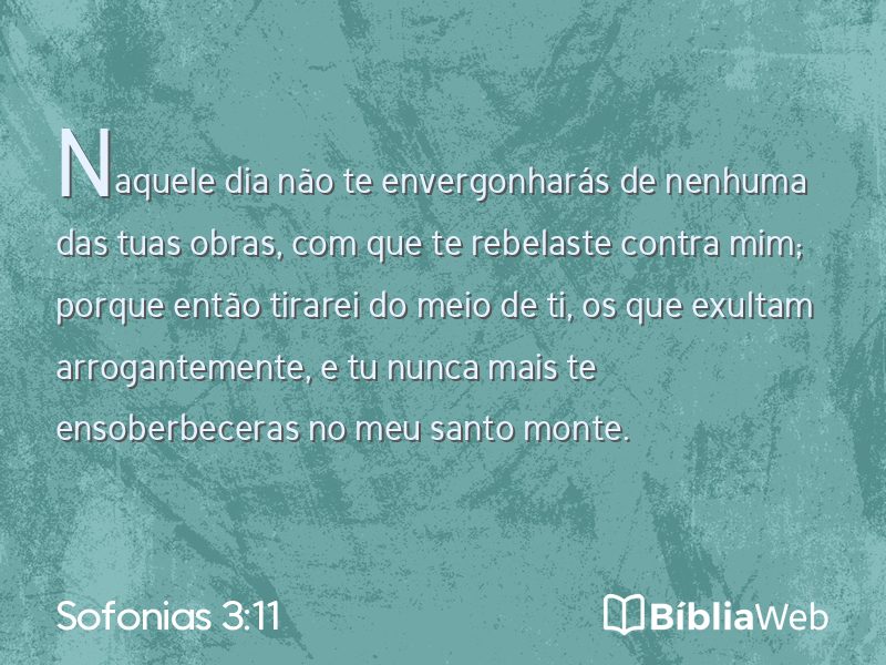 Sofonias 3:11 em imagem para compartilhar