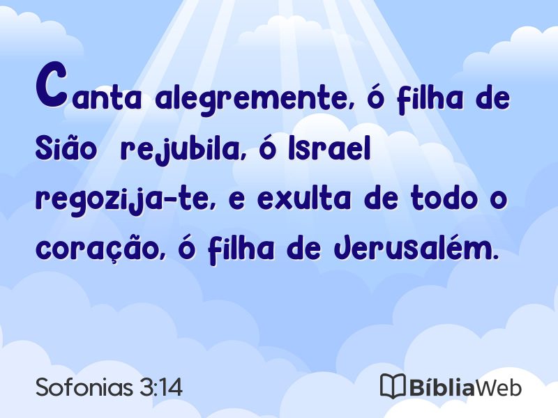 Sofonias 3:14 em imagem para compartilhar