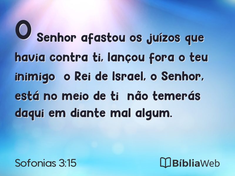 Sofonias 3:15 em imagem para compartilhar