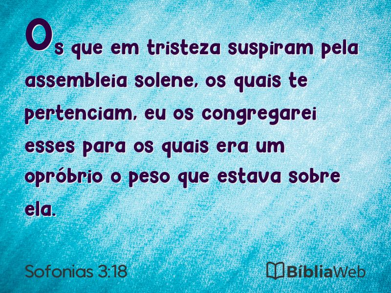 Sofonias 3:18 em imagem para compartilhar