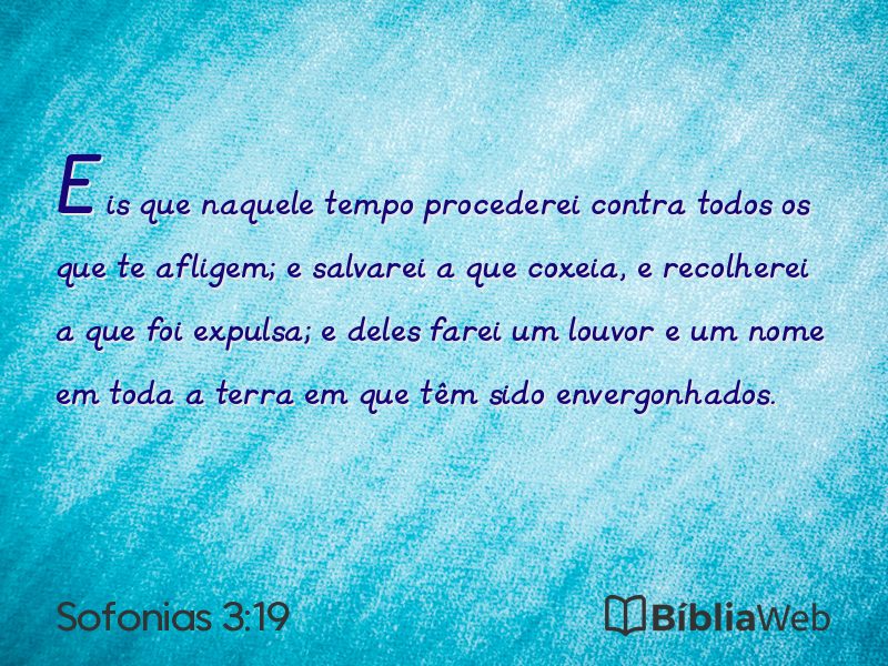 Sofonias 3:19 em imagem para compartilhar