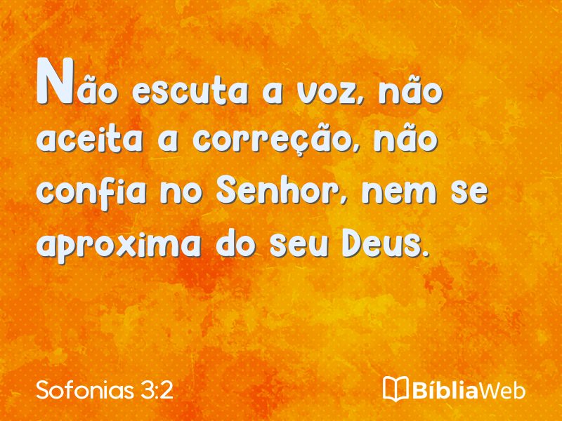 Sofonias 3:2 em imagem para compartilhar