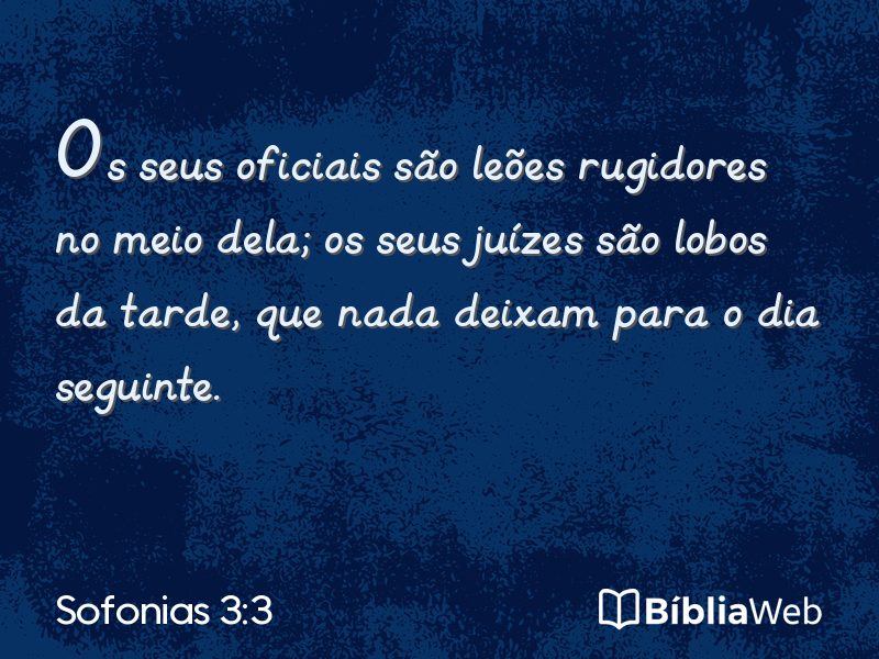 Sofonias 3:3 em imagem para compartilhar