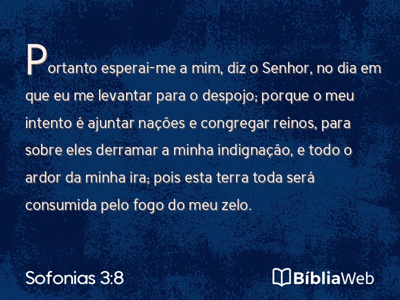 Sofonias 3:8 em imagem para compartilhar