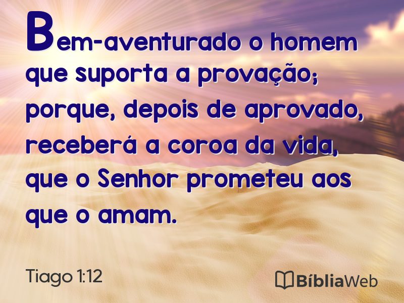 Tiago 1:12 em imagem para compartilhar