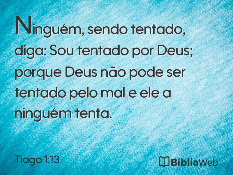 Tiago 1:13 em imagem para compartilhar