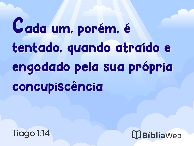 Tiago 1:14 em imagem para compartilhar
