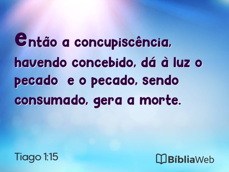Tiago 1:15 em imagem para compartilhar
