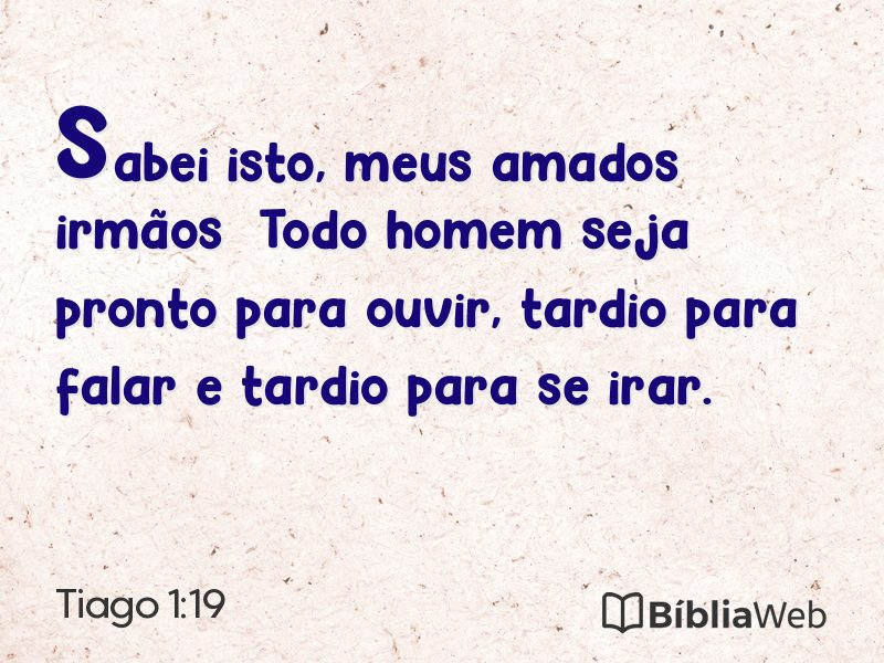 Tiago 1:19 em imagem para compartilhar