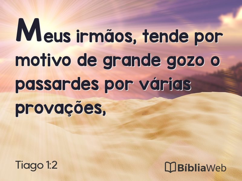 Tiago 1:2 em imagem para compartilhar