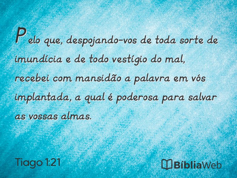 Tiago 1:21 em imagem para compartilhar