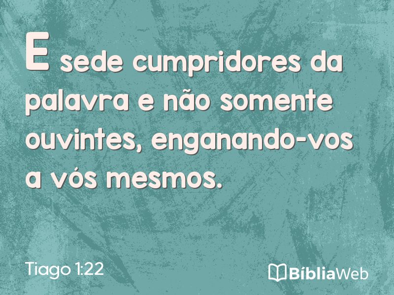 Tiago 1:22 em imagem para compartilhar
